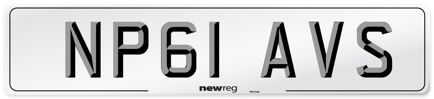 NP61 AVS Number Plate from New Reg